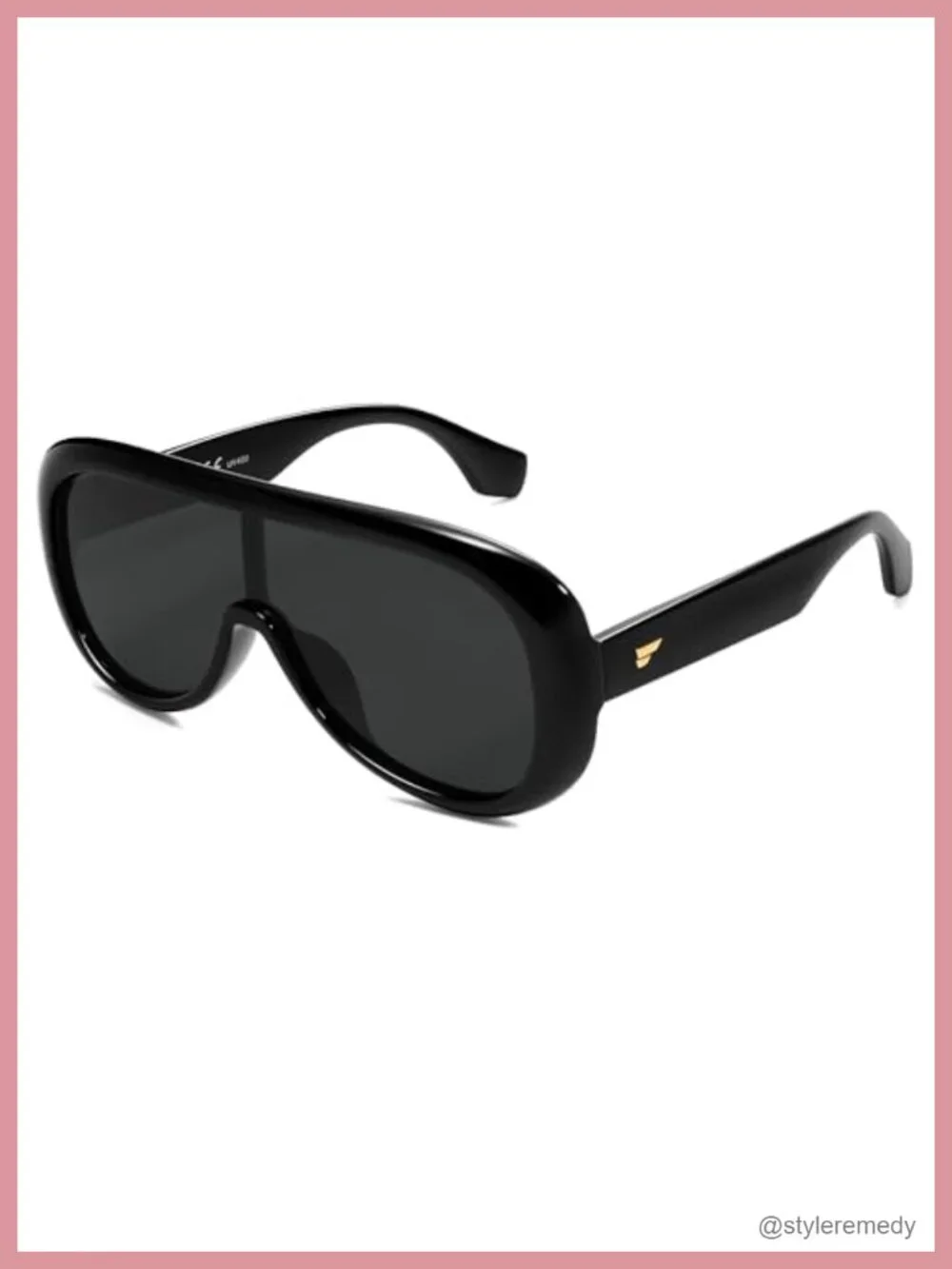 Oversized Aviator Square Sunglasses Women Men Trendy One-Piece Polarized Lens